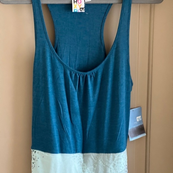 NWT Turquoise Roxy Beachy Racerback Dress Large - Picture 3 of 7
